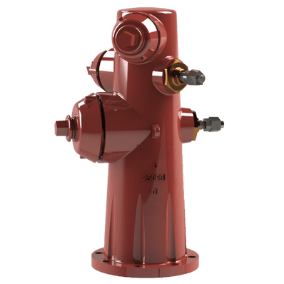 Wet barrel hydrant model F800 made of ductile iron with customizable outlets and robust design for urban and firefighting use - Century Valves