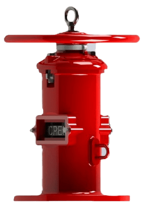 Wall indicator post model W540 with adjustable extension, designed for operating buried gate valves in fire protection systems - Century Valves & Hydrants