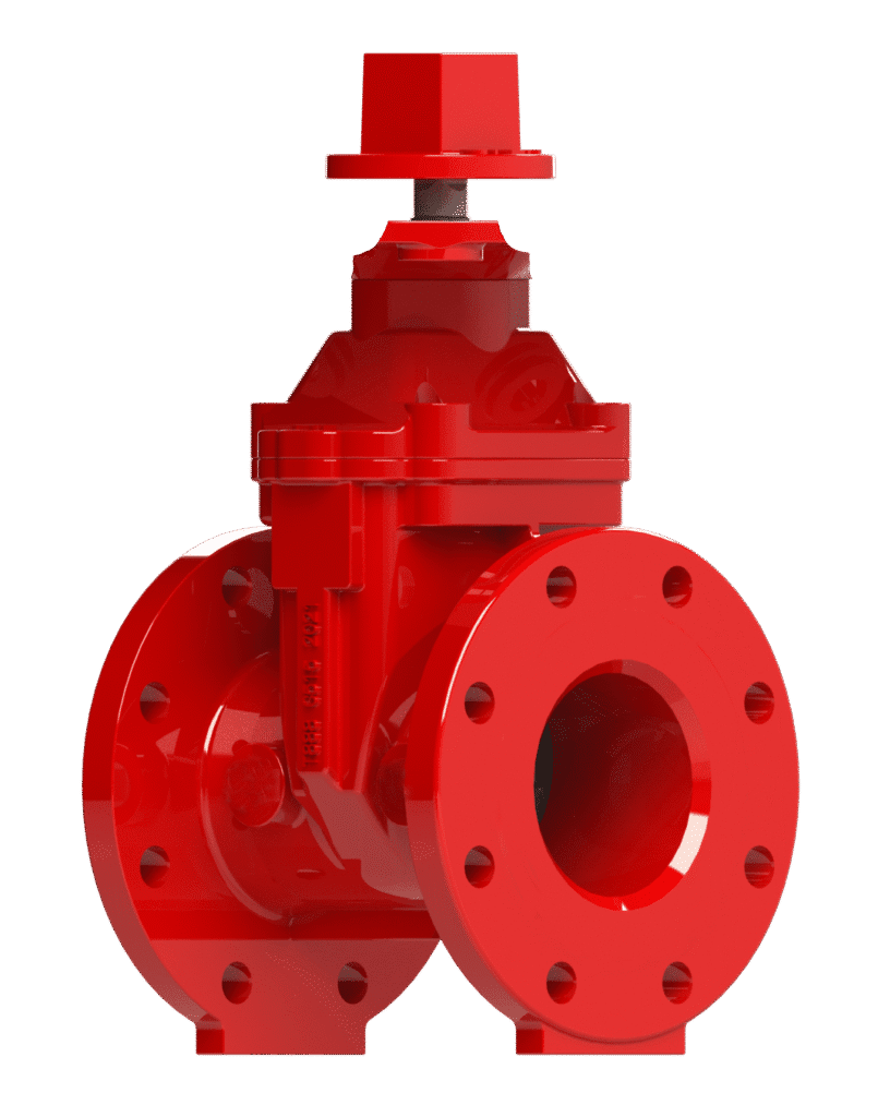 Non-rising stem gate valve model 201 (NRS) with flanged ends, ductile iron body, and EPDM resilient seat for dependable water flow control in fire protection systems - Century Valves & Hydrants