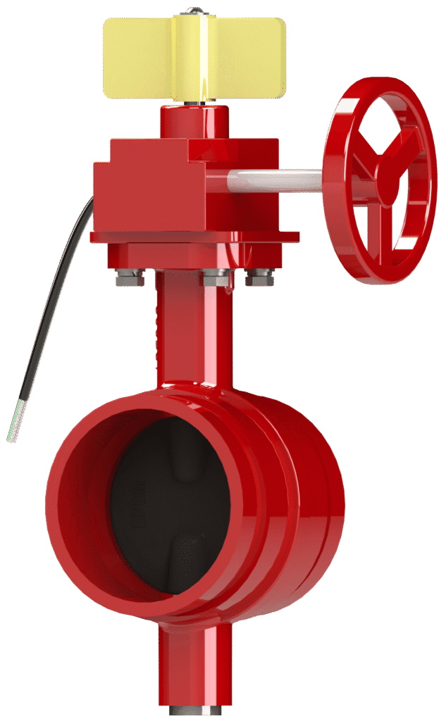 Butterfly valve model 240G with grooved ends, ductile iron body, and EPDM liner for efficient flow control in fire protection and water supply systems - Century Valves & Hydrants