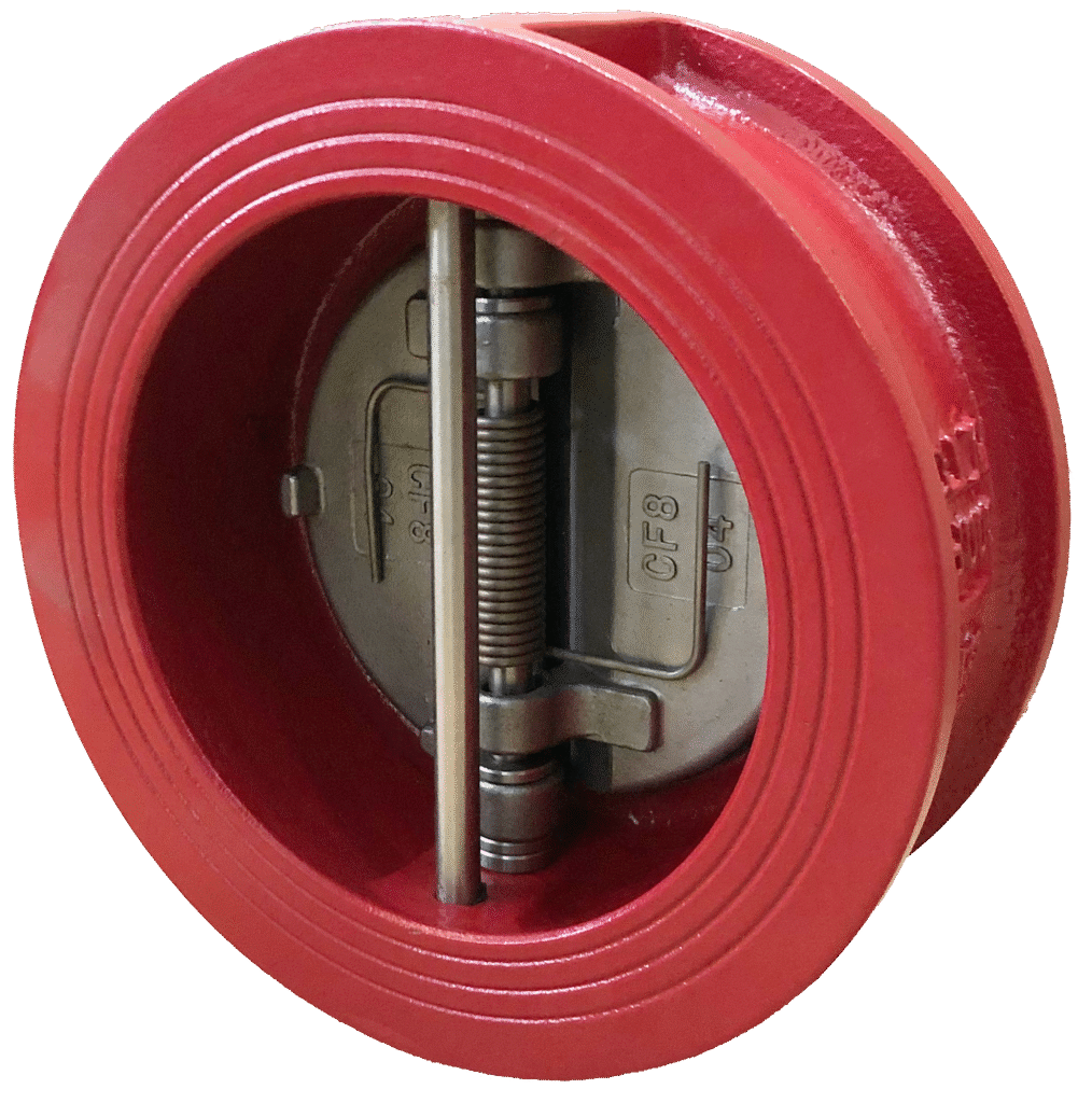 Double door check valve model 256 D with wafer type design, ductile iron body, and stainless steel springs for efficient backflow prevention in fire protection and water systems - Century Valves & Hydrants