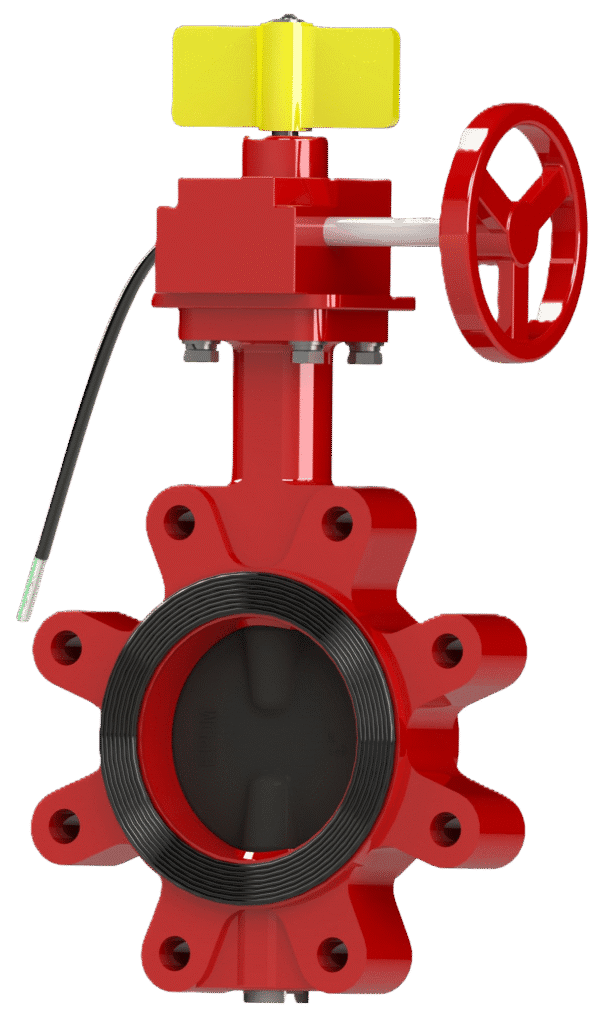 Butterfly valve model 240L with lug ends, ductile iron body, and EPDM liner for precise flow control in fire protection and water distribution systems - Century Valves & Hydrants